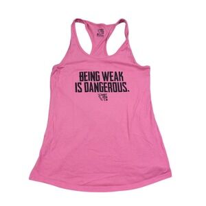 Combat Iron Tank Top Women's Large Pink Racerback Sleeveless Athletic Fit Active